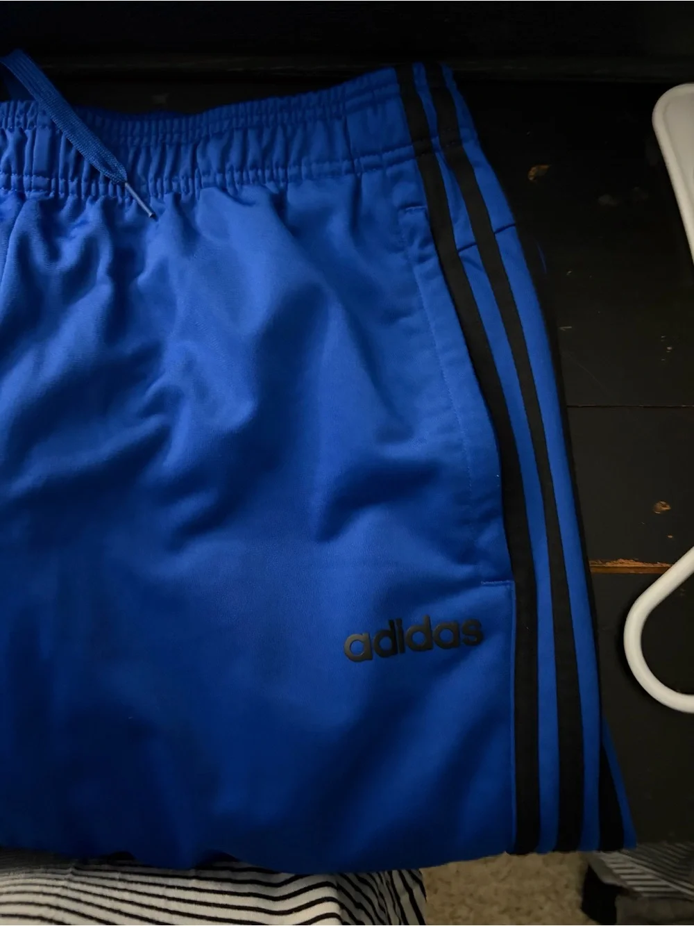adidas Royal Blue Men's /Boys Jogger Pants with Black Side Stripes
